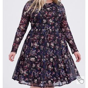 Floral long sleeve dress